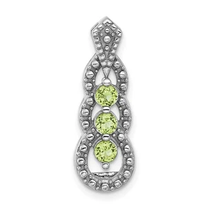 Scivolo catena peridoto argento sterling rodiato - Foto 1 di 4