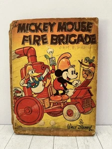 The Mickey Mouse Fire Brigade, Walt Disney Vintage Storybook 1st Ed 1936 HC - Picture 1 of 1
