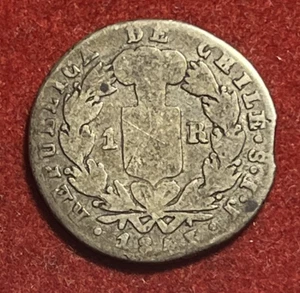 Chile Real 1843 So IJ Silver Coin KM#94.2 T7246 - Picture 1 of 2
