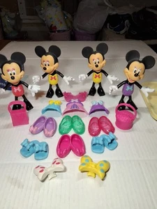Disney Minnie Mouse Dolls Snap N Style Dress Up Bow-Tique Lot 18 - Picture 1 of 5