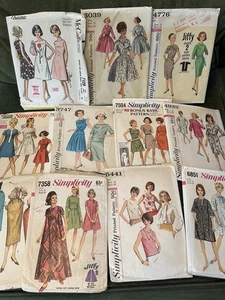 Lote 11 patrones de costura McCalls & Simplicity años 60 de colección - Imagen 1 de 5