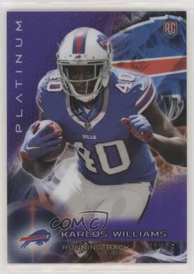 2015 Topps Platinum Rookies Purple Refractor /75 Karlos Williams #129 Rookie RC - Image 1 of 2