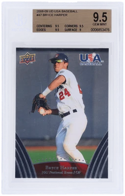 2008 Upper Deck EUA beisebol Bryce Harper #47 BGS 9.5 - Imagem 1 de 2