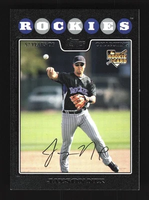 Jayson Nix Colorado Rockies Topps 2008 Black #333 SN /57 - Image 1 of 2