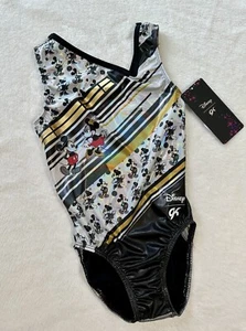 NUEVO Leotardo de Gimnasia Disney GK RETRO MICKEY & MINNIE MOUSE Plateado Dorado Talla: AM - Imagen 1 de 8
