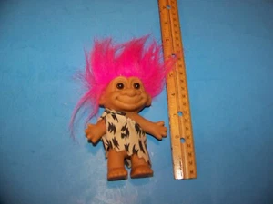 Vintage Russ Troll with Clothes (Cave-Troll Clothes) Pink Hair 4.0" - Picture 1 of 3
