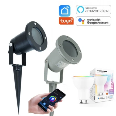 Gartenstrahler mit Erdspieß Außenleuchte Gartenleuchte LEDR GBW GU10 LED WiFi  - Bild 1 von 4