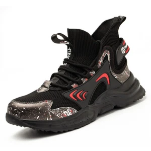 Mens Work Boots Steel Toe Safety Shoes Lightweight Indestructible Sneakers boots - Picture 1 of 18