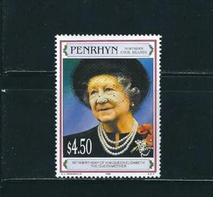 Penrhyn SC # 445 Queen elizabeth Mother 95th Birthday . MNH - Picture 1 of 1