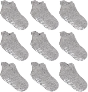 Baby Non Slip Grip Ankle Socks with Non Skid Soles for Infants Toddlers Kids Boy - Picture 1 of 9
