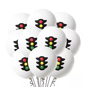 12 Stück Ampel Luftballon Geburtstag Party Deko rot grün Licht Stop - Bild 1 von 1
