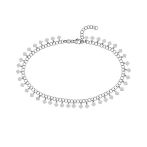 Rombo colgante de plata esterlina 925 tobilla ajustable - Imagen 1 de 5