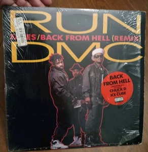 RUN DMC 1991 Faces / Back From Hell (Remix) 12" Single Vinyl LP PRO-7328 Hype - Picture 1 of 7