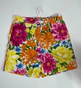 NEW Janie and Jack Youth Boys Bright Floral Swimsuit Trunks Size 18 - Picture 1 of 4