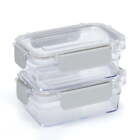 (Usa) 1.9 Cup Rectangular Tritan Stain-Proof Food Storage Container, Set Of 2