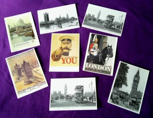 Mayfair Cards of London - Lot of Eight Best of British Series Postcards, Unused! - Picture 1 of 4