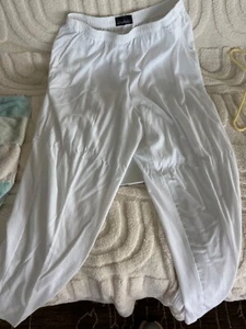 Jeno Neuman Women's Elastic waist pants 20WP white - Picture 1 of 5