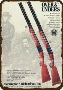1977 HARRINGTON & RICHARDSON Over & Under Shotgun DECORATIVE REPLICA METAL SIGN - Picture 1 of 1