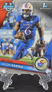 2023 Bowman Chrome University 1st Bowman Jalon Daniels Base Kansas Jayhawks - Picture 1 of 6
