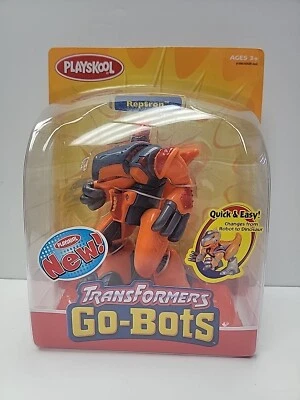 Transformers - Reptron - Go-Bots - Playskool - 2002 - New on Card Sealed - Image 1 of 4