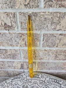 Candela vintage metà secolo moderna lucite acrilico conica 11,5” arancione con macchia oro - Foto 1 di 6