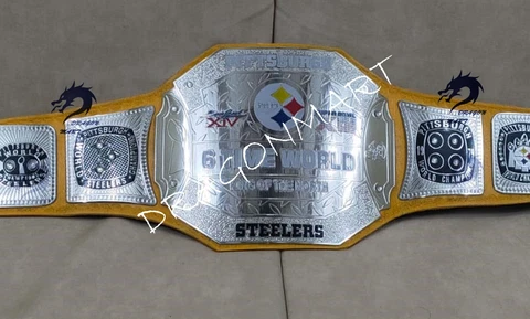 Pittsburgh Steelers NFL Championship Belt American Super Bowl Football 2mm Brass Cover