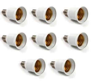 Small Screw SES E14 To Edison Screw E27 ES Bulb Adaptor Converter Holder 8 pack - Picture 1 of 12