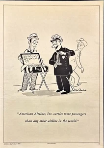 American Airlines Cartone Animato Pubblicità Stampa Vintage 1954 - Foto 1 di 6