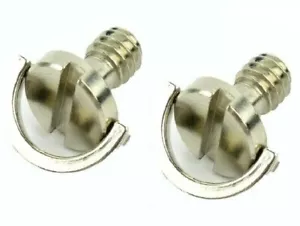 2 Stck. 1/4 Zoll Schraube mit D-Ring Edelstahl Schnellspannplatte für Kamera Stativ Einbeinstativ - Bild 1 von 6