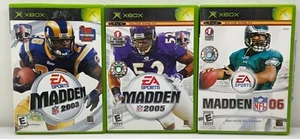 Original XBOX MADDEN LOT Madden 2003 Madden 2005 Madden 06 NFL Football UNTESTED - Picture 1 of 8