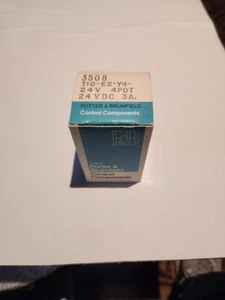 AMF Potter & Brumfield 3508 T10-E2-Y4-24V , 4PDT 24VDC 3A. NOS - Picture 1 of 6