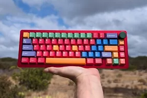 65% Muted Aluminum Wireless Mech Keyboard | Lubed Linear | Handarieit Keycaps - Picture 1 of 24
