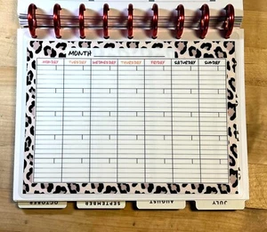 Lined Month Undated Calendar Dashboard Insert 4 use with HAPPY Planner- - Picture 1 of 4