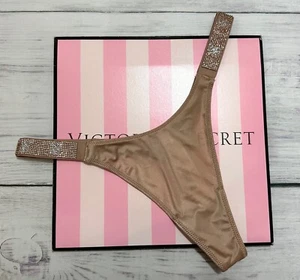 Victoria's Secret Shine Strap Thong Very Sexy Bling Panty Rhinestone - Picture 1 of 175
