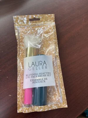 LAURA GELLER Better Together 2 Piece Face Brush Set NEW Kabuki & Powder Brush - Image 1 of 2