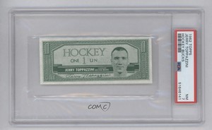 1962-63 Topps Hockey Bucks Jerry Toppazzini PSA 7