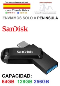 Pendrive SanDisk Ultra Dual Drive GO/USB 3.1 TIPO C ( 64GB - 128GB - 256GB ) - Imagen 1 de 6