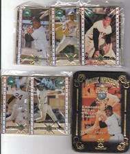 WILLIE MAYS 1995 Avon Metallic Impressions 5 card Tin Box San Francisco Giants
