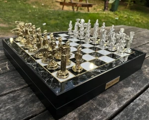 Vintage Chess Set Pegasus Chessmen Wooden Chess Board - Christmas Gift🎁 - Picture 1 of 8