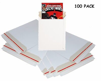 Comic Book Shipping Mailers 100 Pack 9x11.5  Strong Cardboard Flat Envelopes • 69.19£