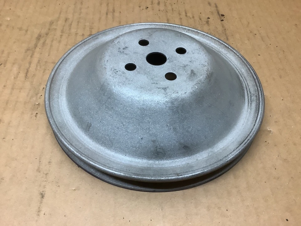 1960-61 Chevy Impala Bel Air  348 Single Groove Water Pump Pulley Used OEM 7.25” - Image 1 of 3
