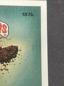 1986 Garbage Pail Kids OS5 - 187b Essbar Ernie - Grün "F" FEHLER - Bild 1 von 3
