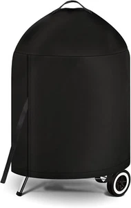 Grill Cover Weber 22 Inch Charcoal Kettle Heavy Duty Waterproof BBQ Cover Black - Picture 1 of 6