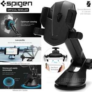 360° Rotatable SPIGEN AP12T Windscreen Universal Car Mount Holder Mobile Phone - Picture 1 of 26