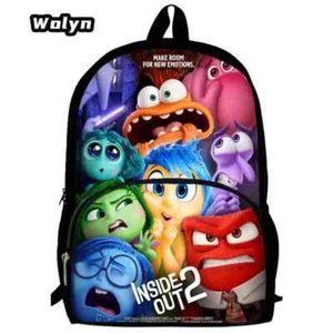 Zaino Inside Out 2 scuola grande capacità borsa a tracolla zip bambini zaini nuovi - Foto 1 di 30