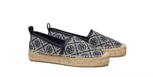 Brandneu TORY BURCH "T" Monogramm Plateau Espadrille Ballerinas Größe 9 - Bild 1 von 7