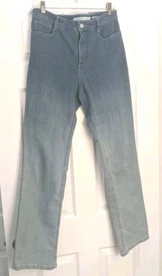 Jones New York Ombre Blue Jeans Lexinton Stright Leg Tall Size 12 - Image 1 of 4