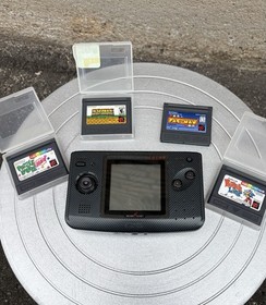 NeoGeo Pocket Color Console + 4 Games &ndash; Sonic Pocket Adventure, Pac-Man &ndash; Tested