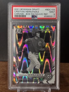 2021 Bowman Draft #BDC193 Cristian Hernandez Chrome-B/W Raywave Ref. PSA 9 - Picture 1 of 2