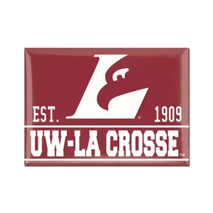 TWO WISCONSIN-LA CROSSE EAGLES, 2.5" X 3.5" METAL MAGNETS FROM WINCRAFT - Picture 1 of 1